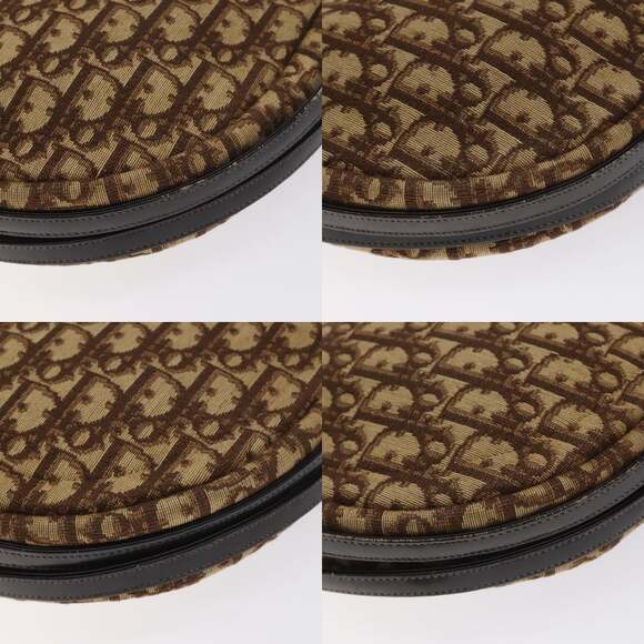 DIOR Trotter Canvas Shoulder Bag Brown Gold - Picture 10 of 12